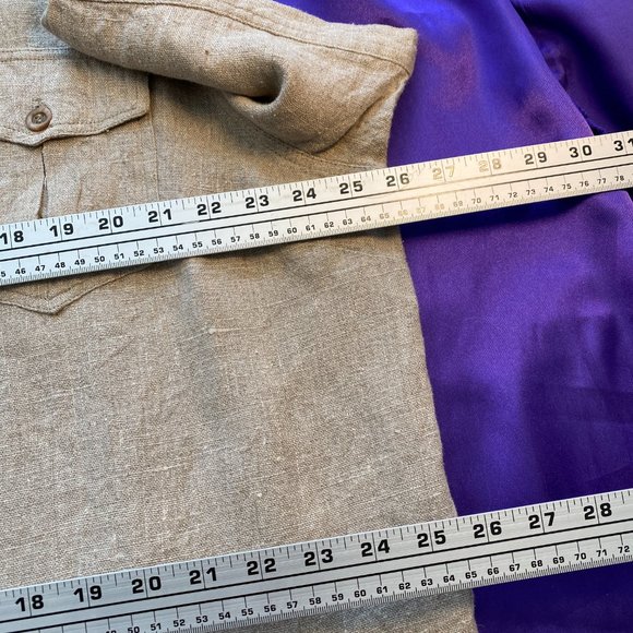 πHarve Benard Linen Casual Botton Down Blouse with short Sleeves - Picture 12 of 15